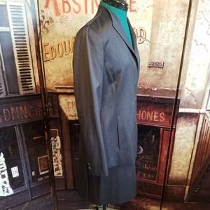 Dana Buchman Luxe dark grey skirt suit